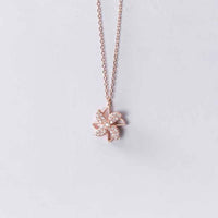 Rotatable Windmill Crystal Necklace in Sterling Silver