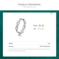 Abstract Braided Texture Ring in Sterling Silver