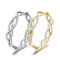 Abstract Braided Texture Ring in Sterling Silver