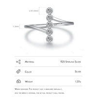 Sterling Silver Sparkling Line Ring