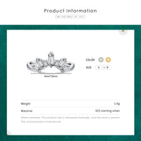Cubic Zirconia Crown Ring in Sterling Silver