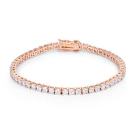 Rose Goldtone 5.75ct Cubic Zirconia Tennis Bracelet