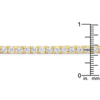 Victorian Cubic Zirconia Tennis Bracelet, Goldtone, 8 Inch