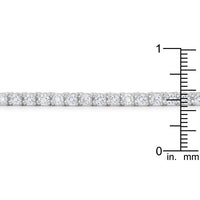 Silvertone Victorian Cubic Zirconia Tennis Bracelet 7 Inch