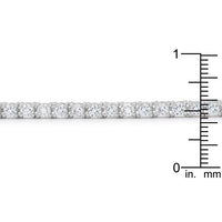 Silvertone Victorian Cubic Zirconia Tennis Bracelet, 8 Inch