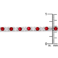 Ruby Red Cubic Zirconia Tennis Bracelet