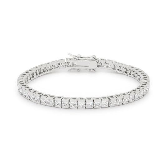 Princess-Cut Cubic Zirconia Tennis Bracelet