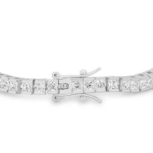 Princess Cut Cubic Zirconia Tennis Bracelet