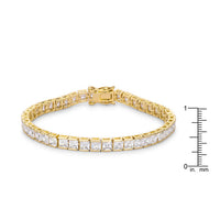Princess Cut Crystal Gold Tone Tennis Bracelet
