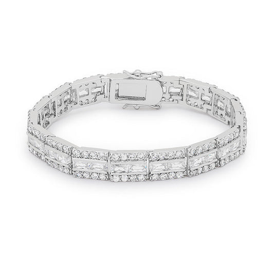 Balboa Three-Row Cubic Zirconia Bracelet