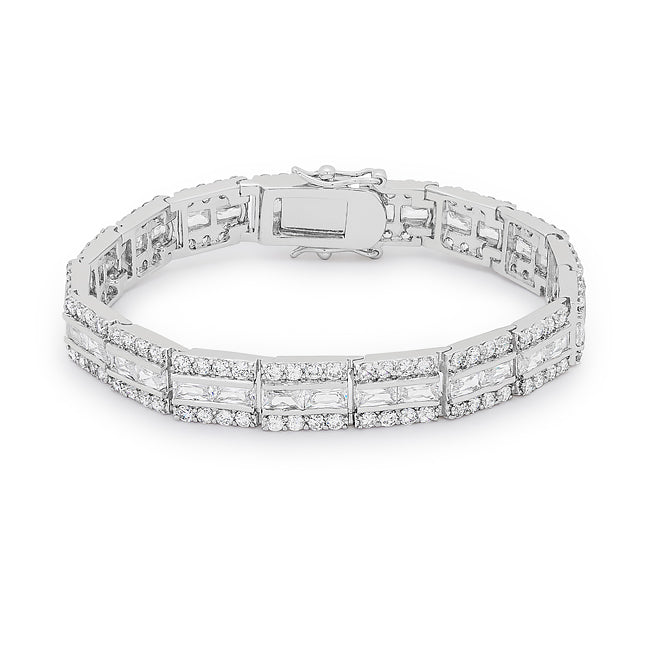 Balboa Three-Row Cubic Zirconia Bracelet