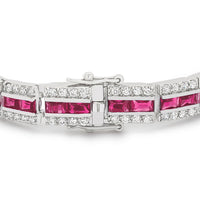 Balboa Red Cubic Zirconia Link Bracelet