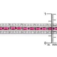 Balboa Red Cubic Zirconia Link Bracelet