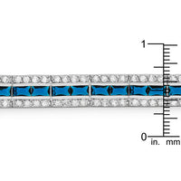 Balboa Blue Three-Row Cubic Zirconia Bracelet