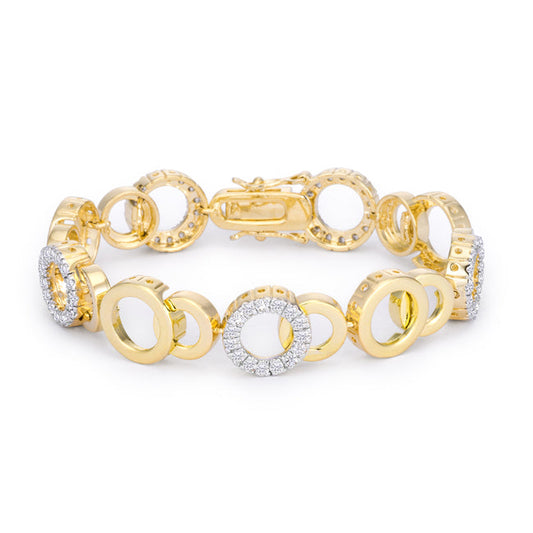 Circle Bijoux Two-Tone 7 Inch Bracelet