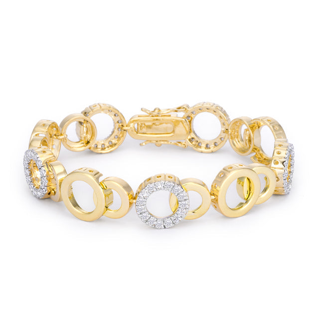 Circle Bijoux Two-Tone 7 Inch Bracelet