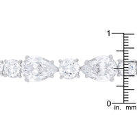 Pear and Round Cubic Zirconia Tennis Bracelet