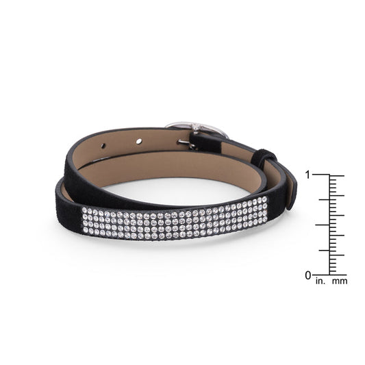 Black Crystal Wrap Bracelet