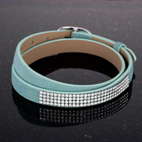 Turquoise Wrap Bracelet with Crystals