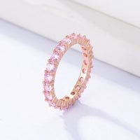 Gold Plated Cubic Zirconia Ring in Sterling Silver