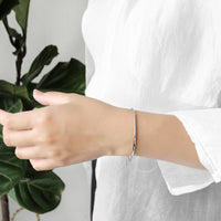 Sterling Silver Minimalist Bar Bracelet
