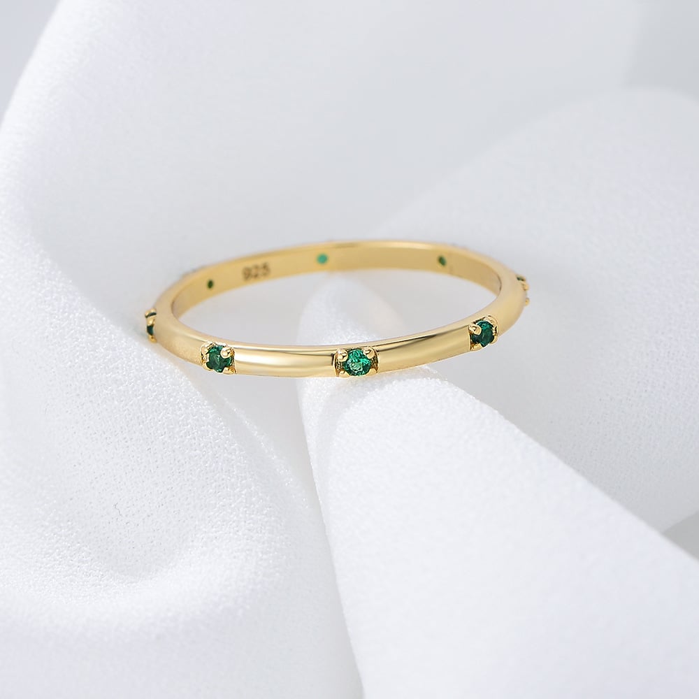 Gold Plated Sterling Silver Dainty Stacking Ring