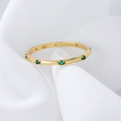 Gold Plated Sterling Silver Dainty Stacking Ring