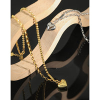 Sterling Silver Heart Ball Chain Necklace