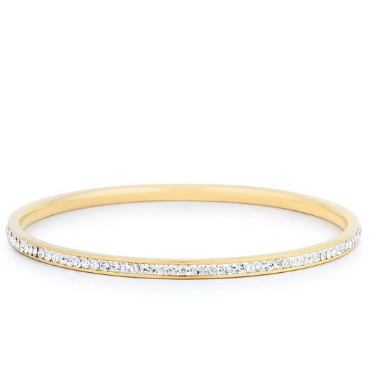 Goldtone Crystal Bangle