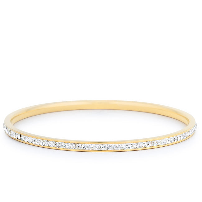 Goldtone Crystal Bangle