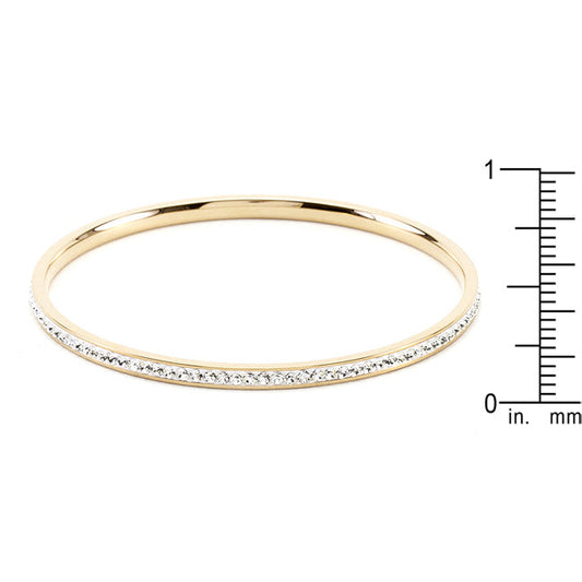 Goldtone Crystal Bangle