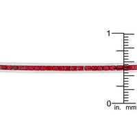 Channel-Set Ruby Red Cubic Zirconia Cuff