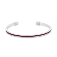 Garnet Cubic Zirconia Channel-Set Cuff