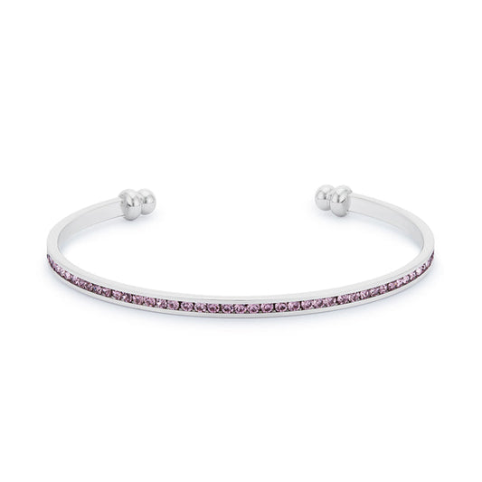 Lavender Channel-Set Cubic Zirconia Cuff