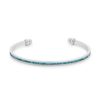 Aqua Channel-Set Cubic Zirconia Cuff