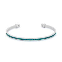 Turquoise Channel-Set Cubic Zirconia Cuff