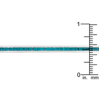 Turquoise Channel-Set Cubic Zirconia Cuff