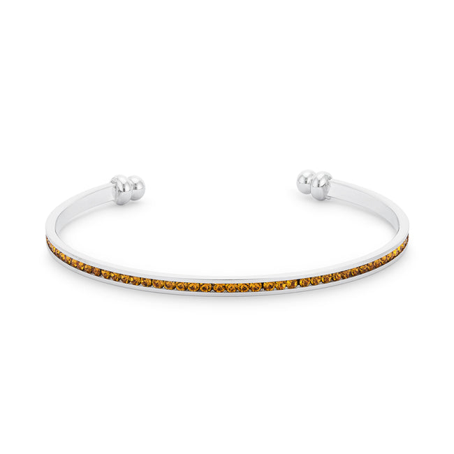 Canary Channel-Set Cubic Zirconia Cuff