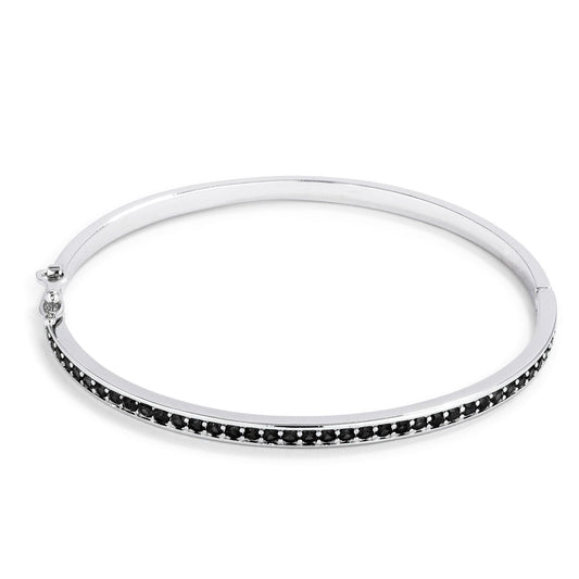 Jet Black Cubic Zirconia Bangle