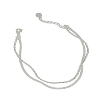 Rhodium Plated Sterling Silver Bracelet
