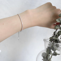 Rhodium Plated Cubic Zirconia Tennis Bracelet