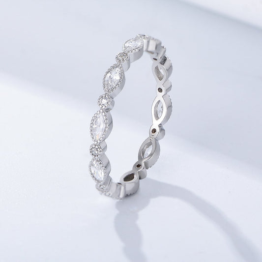 Sterling Silver Marquise Eternity Band Ring