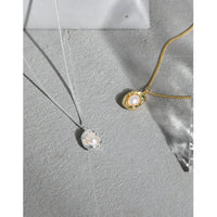 Sterling Silver Natural Freshwater Pearl Necklace