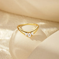 Cubic Zirconia Wave Ring in Sterling Silver - Size 7