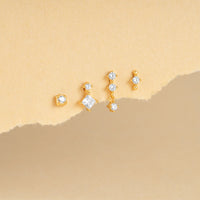 Sterling Silver Layering Stud Earring Set