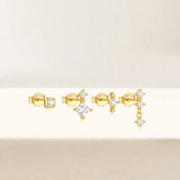 Sterling Silver Layering Stud Earring Set
