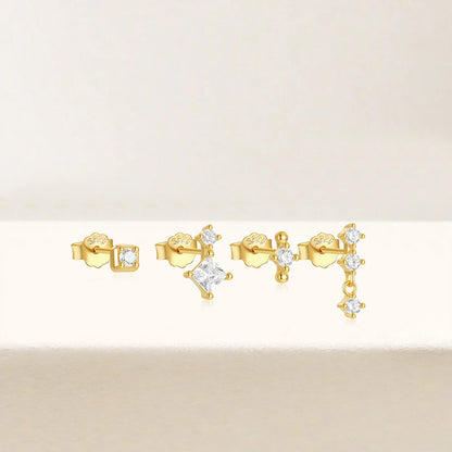 Sterling Silver Layering Stud Earring Set