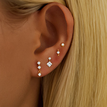 Sterling Silver Layering Stud Earring Set