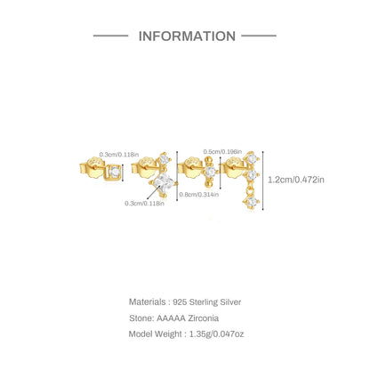 Sterling Silver Layering Stud Earring Set