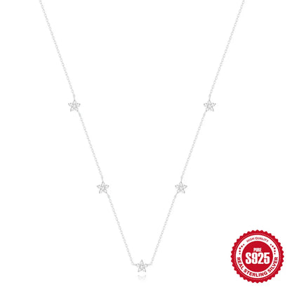 Sterling Silver Flower Collarbone Necklace
